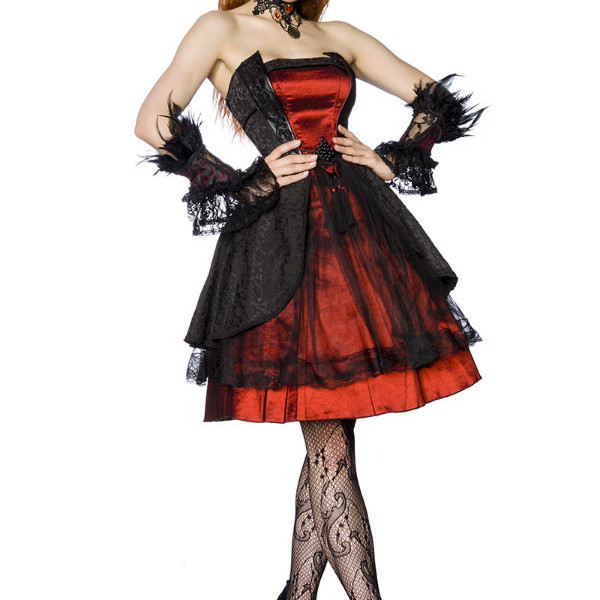 vestito donna in stile gotico gothitc dress halloween nero